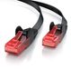CSL Netzwerkkabel CAT 6, flach, 30 Meter, schwarz