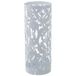 DRW Ronde parasolvoet van metaal, opengewerkt, wit, 19 x 49 cm