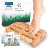 Merkloos Voetroller Voetroller voetmassager - Hout - Voetmassage met rubberen noppen - Thuis en op kantoor