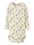 NAME IT NBNGAVO EMO LS SLIM BODY LIL NOOS - Baby - Bodies - Turtledove - Lange mouw - Katoen/Lyocell/Elastaan