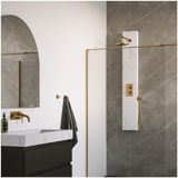 Brauer Gold Edition Thermostatisch Douchepaneel Calacatta Gold - 20 cm - 2-weg - Goud Geborsteld PVD