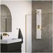 Brauer Gold Edition Thermostatisch Douchepaneel Calacatta Gold - 20 cm - 2-weg - Goud Geborsteld PVD