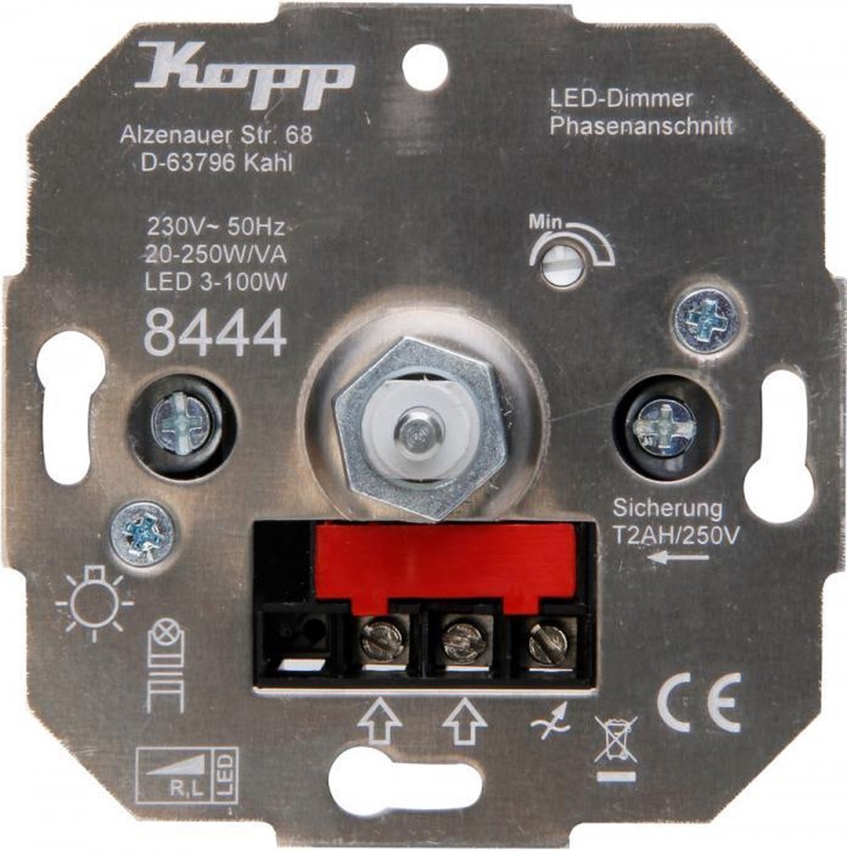 Kopp dimmer 230V Led lampen 3 - 100W Model 8444
