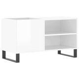 vidaXL Meuble de rangement Bois d'ingénierie Blanc brillant 85x38x48 cm