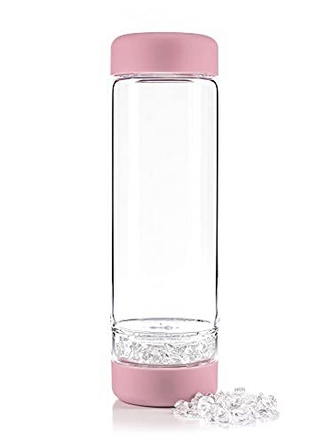 VitaJuwel inu! CRYSTAL by - De waterfles met bergkristal voor individualisten | blossom rose