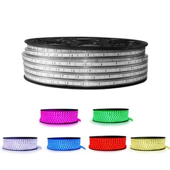 LED Strip 230V - RGB - 14,4W/m - 5 meter - IP66