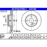 ATE Lot De 2 Disques De Frein 24.0122-0166.1 Mazda Br70-33-25xa Br70-33-25xf