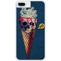 Ice cream skull blue bedrukt siliconen hoesje compatibel met iPhone 6 Plus, Apple iPhone 6S Plus