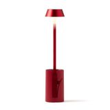 Lexon MIMI leeslamp met klem, licht voor lezen in bed, inclusief voet voor nachtkastje, 9 LED-kleuren, oplaadbare leesaccessoire USB-C - Donkerrood