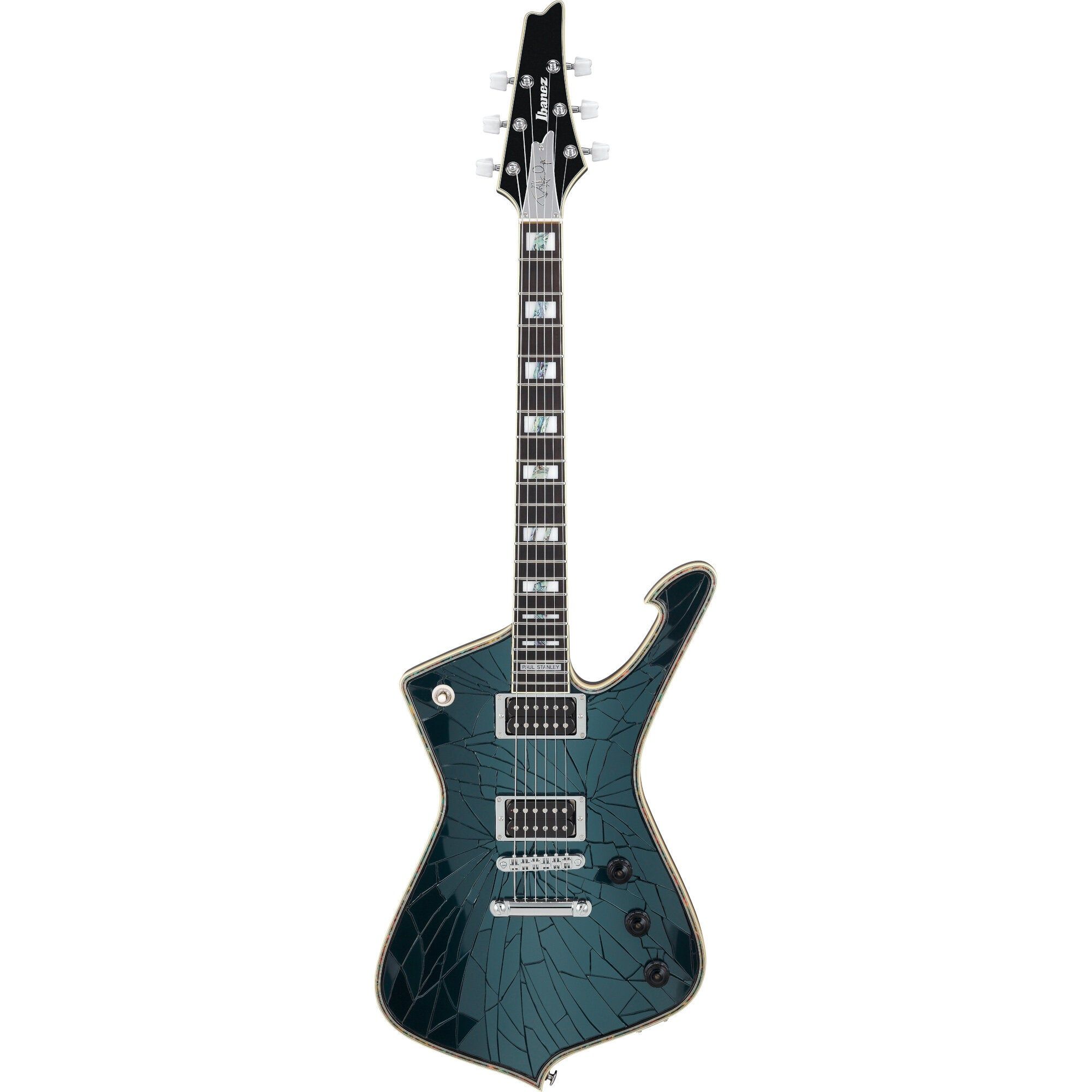 Ibanez PS3-CM Paul Stanley Signature Electric Guitar - Black Cracked Mirror