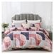 Housse de couette géométrique rose avec option réversible