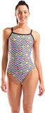 Arena dames badpak fruits lightdrop back wit/multi-zwart