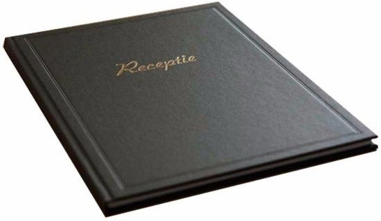 Bruiloft gastenboek zwart - 8719538849945