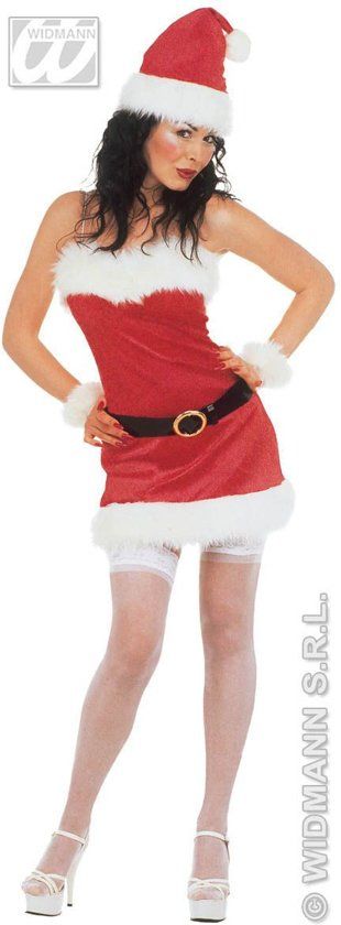 Widmann Kerstvrouw Flannel Santa Lady Kostuum Medium Kerst Verkleedkleding