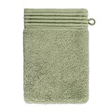 Möve Loft Uni washandje met bies, chenille, 20 x 15 cm, 100% katoen (spinair), mos