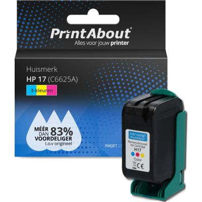 PrintAbout Huismerk HP 17 (C6625A) Inktcartridge 3-kleuren