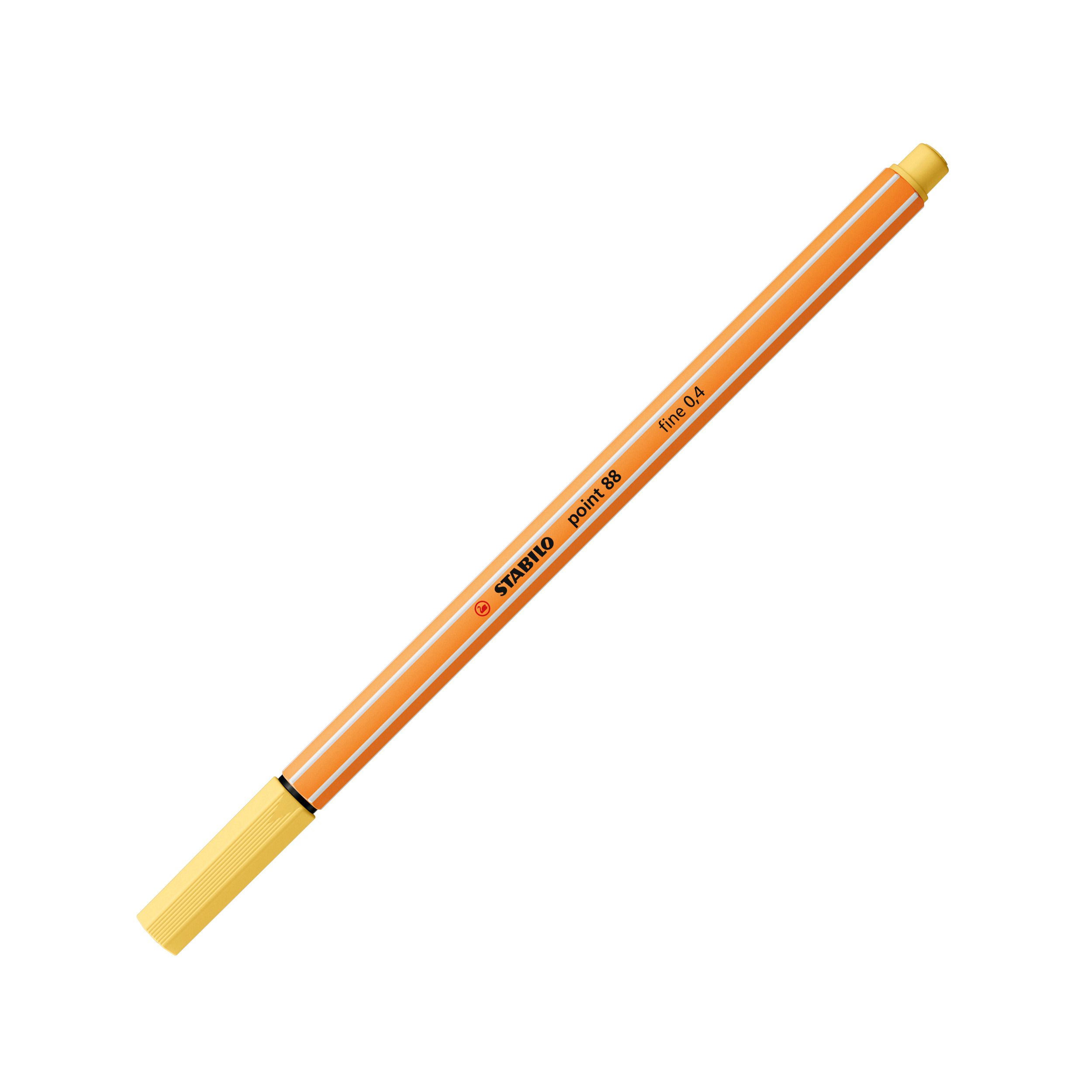 STABILO point 88 Fineliner - 0.4 mm - Yellow