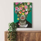 A.S. Création Canvas schilderij Bloemengezicht