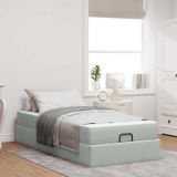 Prolenta Maison Exclusive Lit de luxe - Ensemble lit et matelas, 2 pièces, gris clair, velours