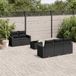 Maison Exclusive - Ensemble de jardin d'extérieur, 6 pièces, avec coussins, noir, en polyrotin
