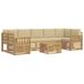 vidaXL Ensemble de canapés d'extérieur 8 pc Blanc et Beige Polyester