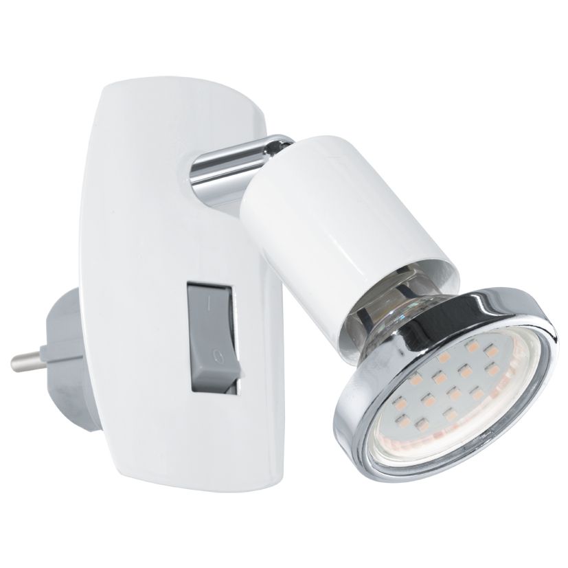 EGLO MINI 4 Wandlamp - GU10 - Warm Wit - Wit/Zilver