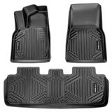 VEVOR Jeu de tapis de sol 3 pièces TPE Tapis de sol Convient pour Tesla Model Y 2021-2024