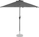 VONROC Magione Halfronde Balkon Parasol - 270x135cm - Grijs - Incl. Beschermhoes