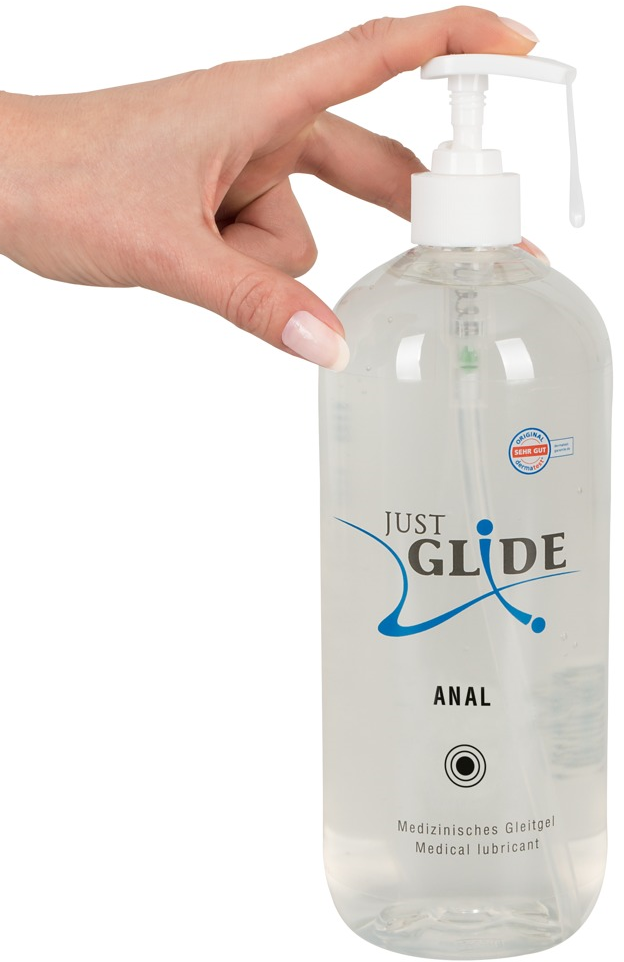 Just Glide anaal glijgel 1000ml pompfles waterbasis