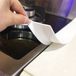 Famanu – Silicone cuisinière et plan de travail joint de remplissage set de 2 pièces, couleur : Blanc