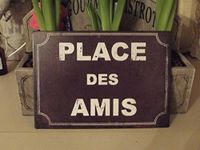Antic Line Metalowa tabliczka 21x15 cm Place des Amis