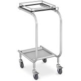 Royal Catering Support de sacs poubelles - Argent - 4 rouleaux (avec 2 freins)