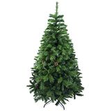 SOLAGUA NAVIDAD Kunstkerstboom extra gevuld met gecombineerde dubbele bladeren 150-240cm met metalen standaard (Groente, 180cm 690Tips)