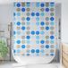 Maison Exclusive Rideau de douche, 140x240 cm, avec motif de cercle