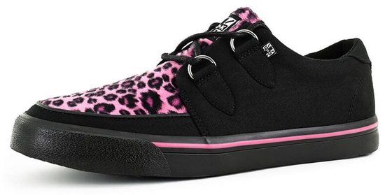 T.U.K. CREEPER SNEAKER PINK LEOPARD VAMP