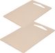 Forte Plastics Kunststof snijplanken set van 2x stuks beige/taupe 27 x 16 en 36 x 24 cm