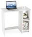 Bureau avec 2 compartiments, blanc, 80x40x74 cm