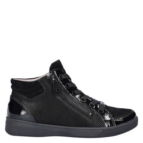 Ara Rome Hightop lakleren sneakers zwart