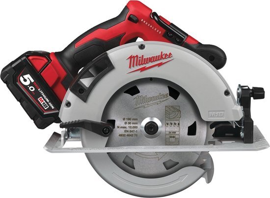 Milwaukee Milwaukee M18 BLCS66-502X Accu Cirkelzaag 18V 5.0Ah Li-Ion Koolborsteloos 4933464590 + !