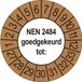 Merkloos / Sans marque Ricard Keuringsstickers NEN 2484 2027 | 50 stuks, Ø 35 mm | Buiten Bruin