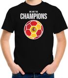 Bellatio Decorations Spanje EK/ WK supporter t-shirt - we are the champions met Spaanse voetbal - zwart - kinderen - kleding / shirt 158/164