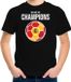 Bellatio Decorations Spanje EK/ WK supporter t-shirt - we are the champions met Spaanse voetbal - zwart - kinderen - kleding / shirt 158/164