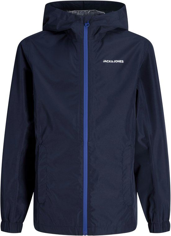 JACK&JONES JJEFLYNN RAIN JACKET SN JNR Jongens Regenjas Polyester Navy Blazer Maat 164
