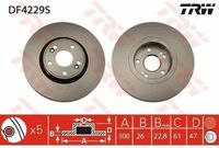 TRW DF4229S Remschijf