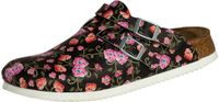 Birkenstock Kay SL Sabots de travail pour femmes Blooming Roses Black ajustement étroit