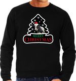 Bellatio Decorations Shoppartners Bv Dieren kersttrui koe zwart heren - Foute koeien kerstsweater - Kerst outfit dieren liefhebber XL
