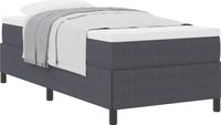 VidaXL Boxspringbed donkergrijs 100 x 200 cm katoen stof