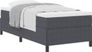 VidaXL Boxspringbed donkergrijs 100 x 200 cm katoen stof