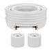 VEVOR Tuyau de réfrigérant 15,24 m Cuivre 6,4 & 12,7 mm OD PE isolé Rouleau avec écrous flare attaches pour climatiseur mini-split système CVC ou pompe à chaleur