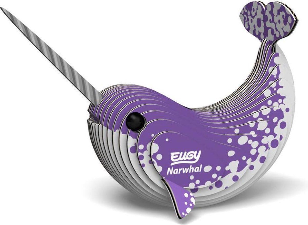 Eugy 3D-puzzel Narwal - 11 x 7 cm - 24-delig